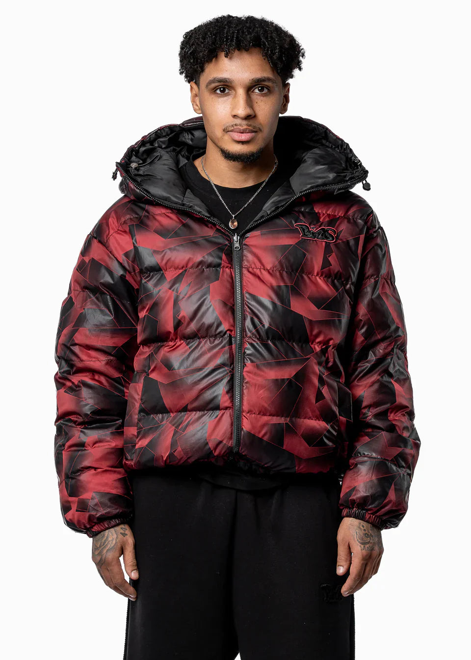 DOUBLE-SIDED PUFFER BLACK/RED