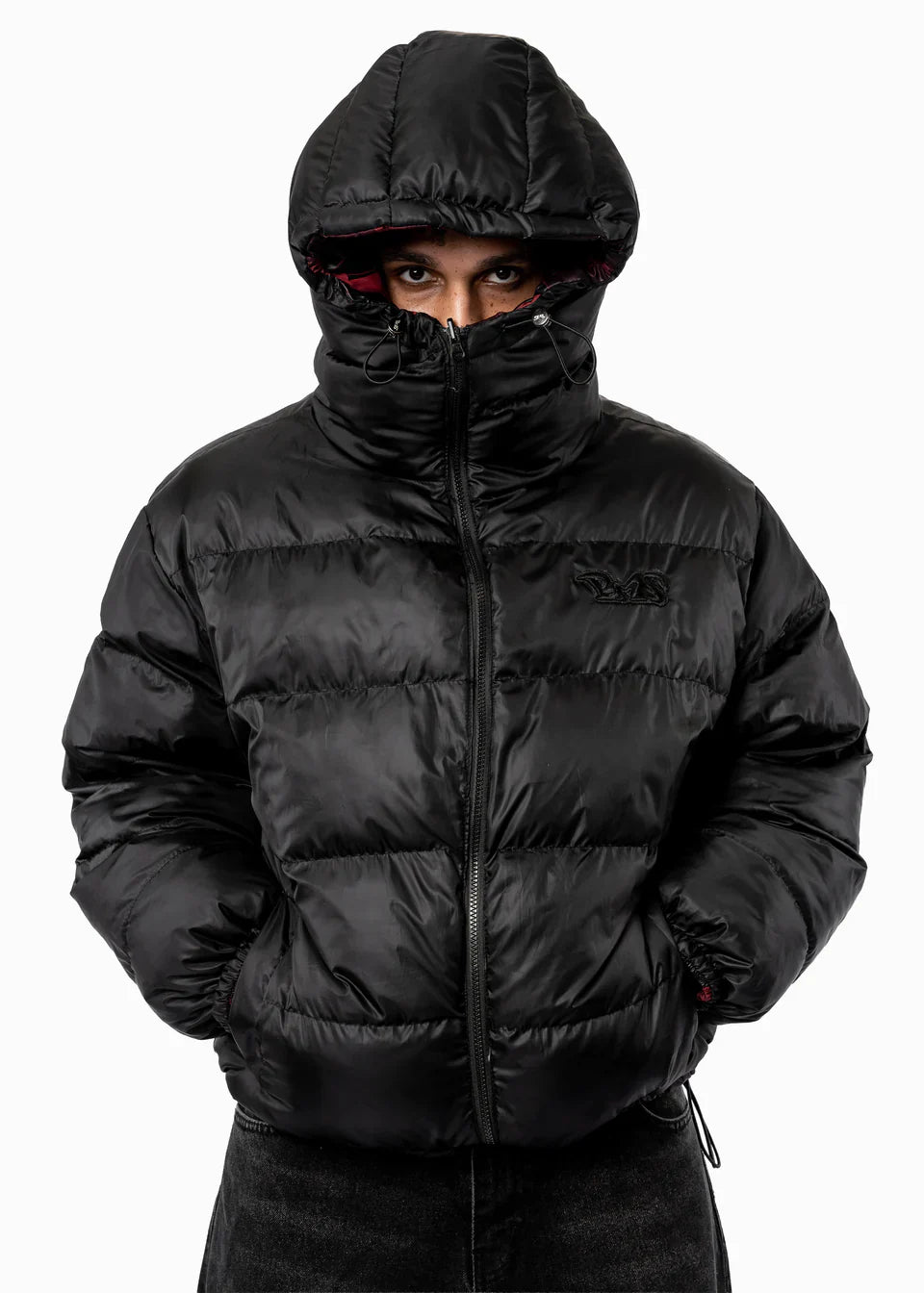 DOUBLE-SIDED PUFFER BLACK/RED