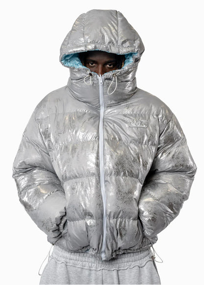 DOUBLE-SIDED PUFFER GREY/BLUE